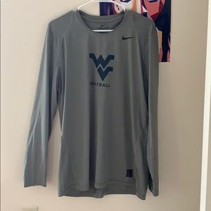 Official WVU Football long sleeve shirt (dri fit)